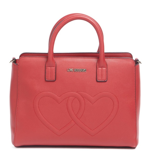 LOVE Moschino Embossed Hearts Satchel/Crossbody - Picture 1 of 8